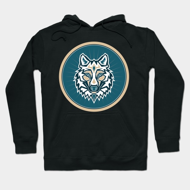 Tribal Wolf Face Hoodie by RebelGear